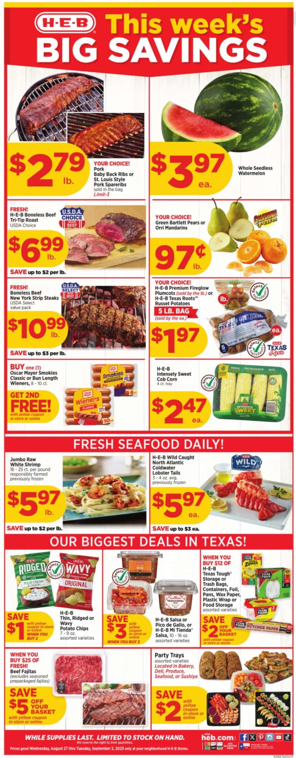 HEB Weekly Ad Aug 27-Sep 02 - Page 1
