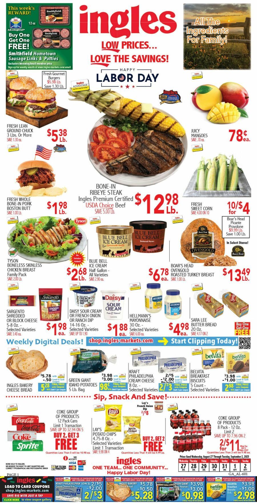 Ingles Market Weekly Ad Aug 27-Sep 02 - Page 1