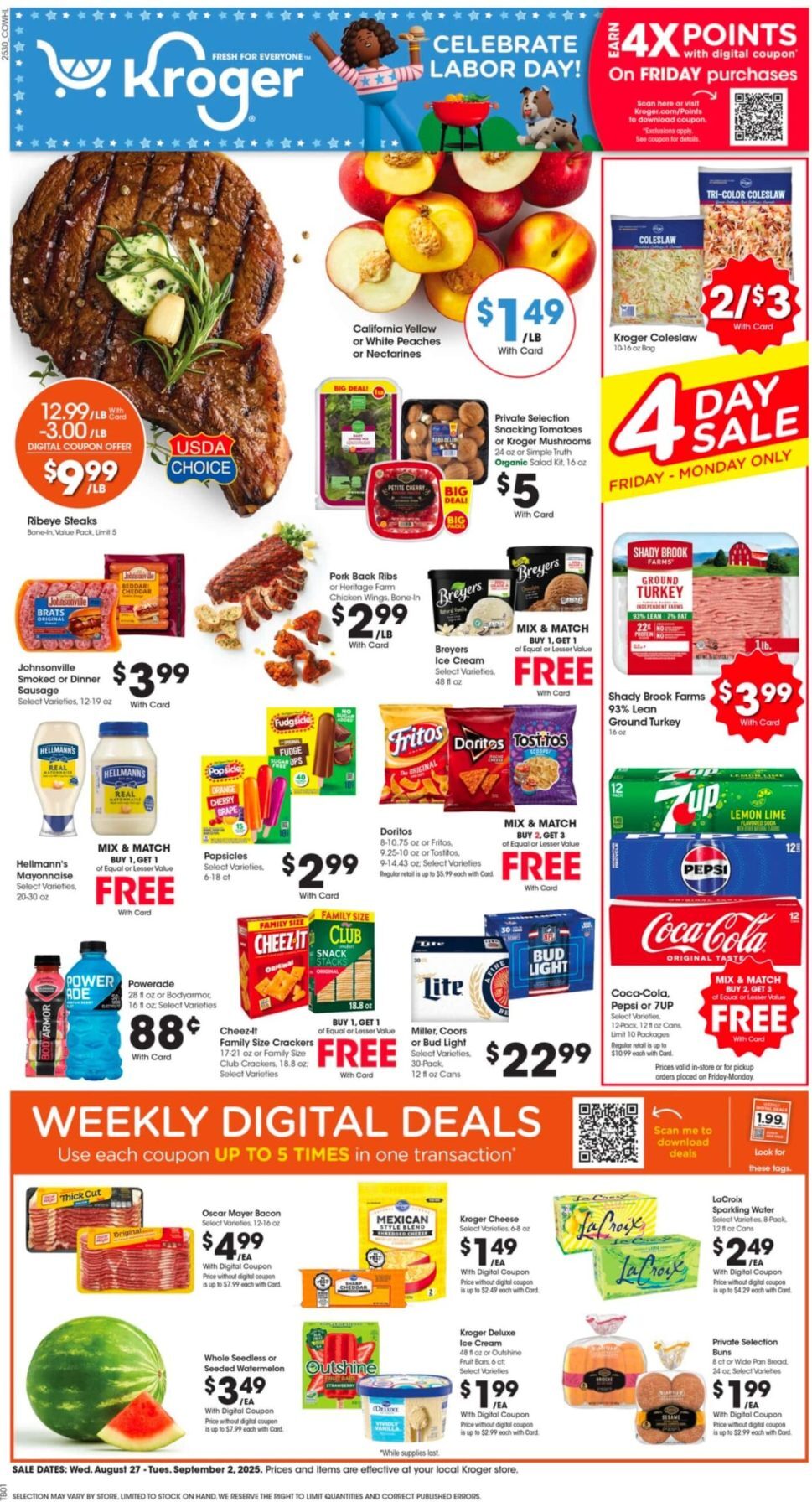 Kroger Weekly Ad Aug 27-Sep 02 - Page 1