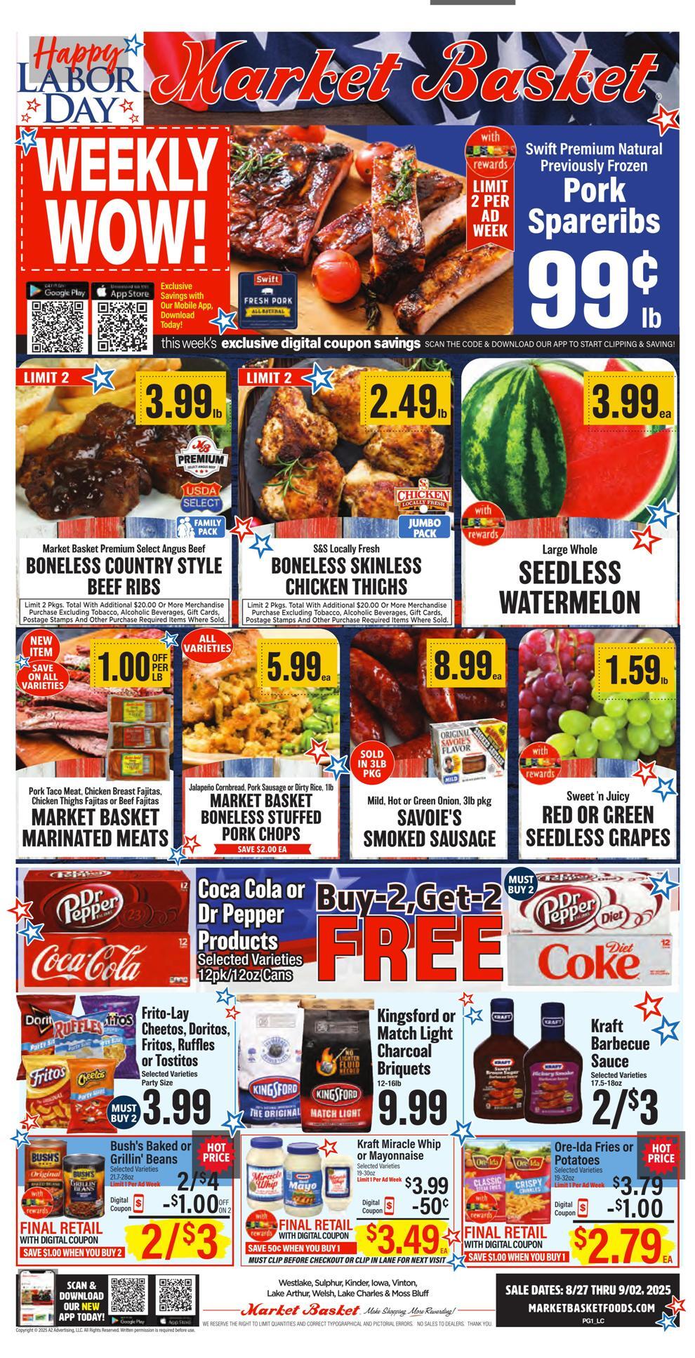Market Basket Foods Weekly Ad Aug 27-Sep 02 - Page 1