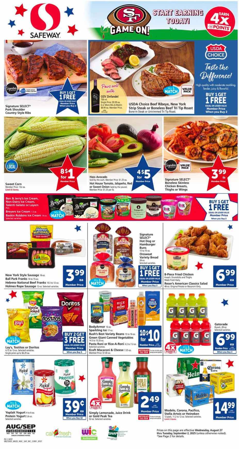 Safeway Weekly Ad Aug 27-Sep 02 - Page 1