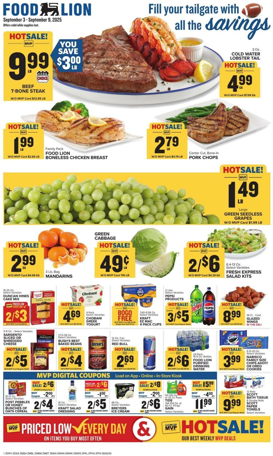 Food Lion Weekly Ad Sep 03-09 - Page 1