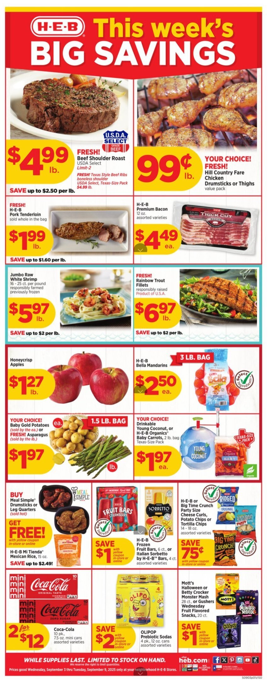HEB Weekly Ad Sep 03-09 - Page 1