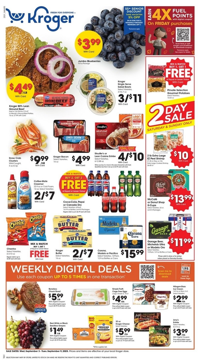 Kroger Weekly Ad Sep 03-09 - Page 1