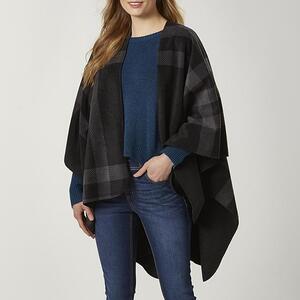 Womens Reversible Fleece Ruana