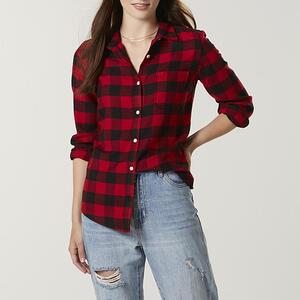 Route 66 Womens Long Sleeve Button Front Shirt