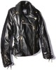 GUESS Women's Faux-Leather Asymmetric Moto Coat