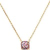 KATE SPADE NEW YORK Gold-Tone Square Glitter Stone Mini Pendant Necklace, 17" + 3" extender