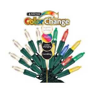 Staylit LED Glass Look Bulb Light Set, 100 Color-Changing Lights, 6 Function