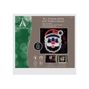 Holiday Wonderland 16 in. LED Singing Santa