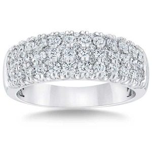 Round Brilliant 1.00 ctw VS2 Clarity, G Color Diamond 14kt White Gold Ring