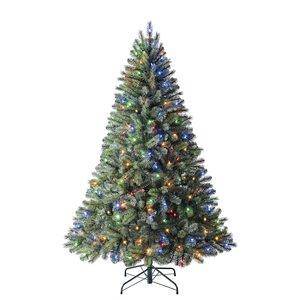 Holiday Living 6.5-ft Fairmont Pine Pre-lit Artificial Christmas Tree w/LED Lights