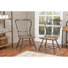 Baxton Studio Elfrida Black Metal Dining Chairs Set of 2