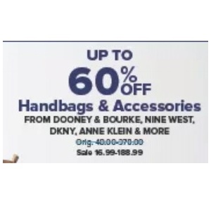 Up to 60% off Handbags & Accessories
