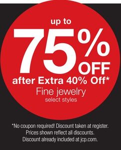 Up to 75% Off After extra 40% Off Fine jewelry