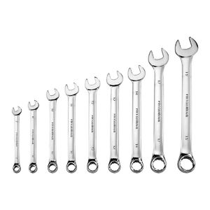 Pittsburgh Fully Polished Metric Combination Wrench Set, 9 Piece