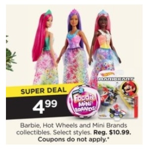 Barble, Hot Wheels and Mii Brands collectibles