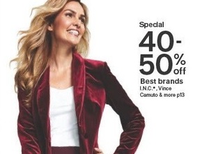 40-50% Off Best Brands I.N.C Vince Camuto & More