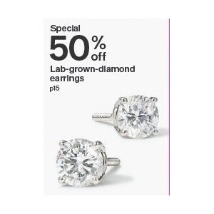 50% off Lab-grown diamond earrings