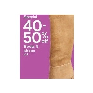 40-50% Off boots & shoes
