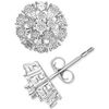 Diamond Flower Burst Stud Earrings (1/10 ct. t.w.) in Sterling Silver