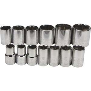 Klutch 1/2in.-Drive Socket Set 13-Pc., Metric