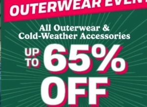 Up to 65% off All Outerwear & Cold-Weather Accessories