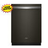 Whirlpool 47 dBA Smart Hidden Control Sani Rinse® Dishwasher in Black Stainless