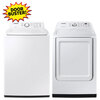 Samsung 4.1 Cu.Ft Top Load Washer with 7.4 Cu.Ft Front Load Electric Dryer