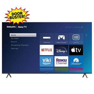 Philips 75" 6600 Series 120 PMR 4K Ultra HD Borderless Roku TV
