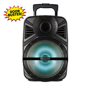 IQ Sound 12" Portable Wireless Bluetooth Speaker with Flashing LED Lights