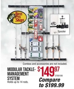 MODULAR TACKLE-MANAGEMENT SYSTEM Holds up to 14 rods.