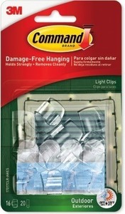Command Outdoor 32-Pack Plastic Light Clip