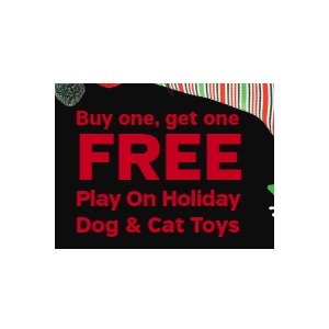 Buy one, get one  FREE Play On Holiday Dog & Cat Toys