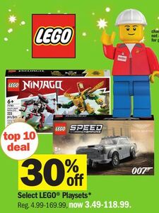 30% Off Select LEGO Playsets