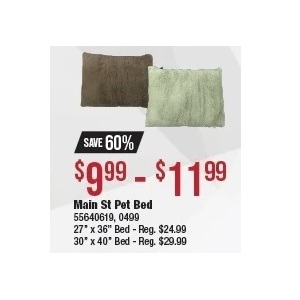 Main St Pet Bed $9.99 - $11.99