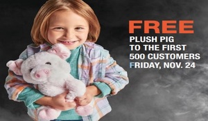 Plush Pig to the First 500 Customers