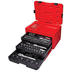 CRAFTSMAN Polished Chrome SAE & Metric Combination Mechanics Tool Set 243 Pc