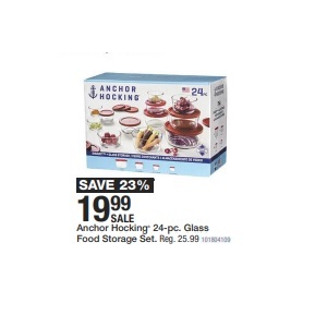 Anchor Hocking 24-pc. Glass Food Storage Set.