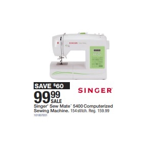 Singer Sew Mate 5400 Computerized Sewing Machine 154 stitch