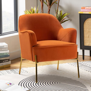Cleo 26" Wide Contemporary Chair with Recessed Arms