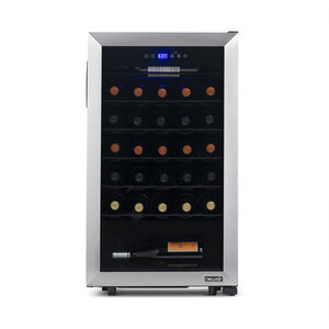 Newair 33 Bottle Single Zone Freestanding Wine Cooler, UV Protected Reversible Door