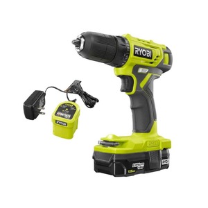 RYOBI ONE+ 18V Cordless 3/8 in. Drill/Driver Kit with 21-Piece Accessory Kit, 1.5 Ah Battery, and Charger