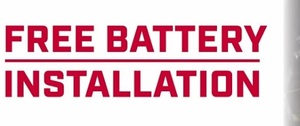 Free Battery Installation