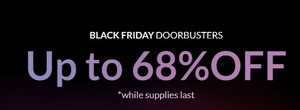Up to 68% off Black Friday Doorbusters