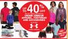 Up to 40% off Select Regular Priced Under Armour Apparel, Footwear And Accessories