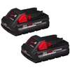 Milwaukee M18 RedLithium CP3.0 3 Ah Lithium-Ion High Output Battery Pack 2 pc