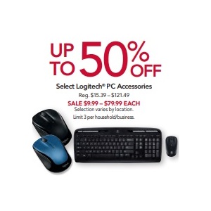 Up to 50% off Select Logitech PC Accessories