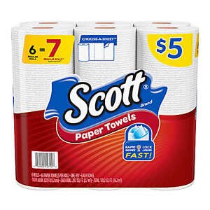 Scott Towels 6 Regular Roll for $3 Each