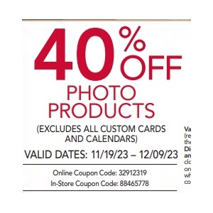 40% Off PHOTO PRODUCTS